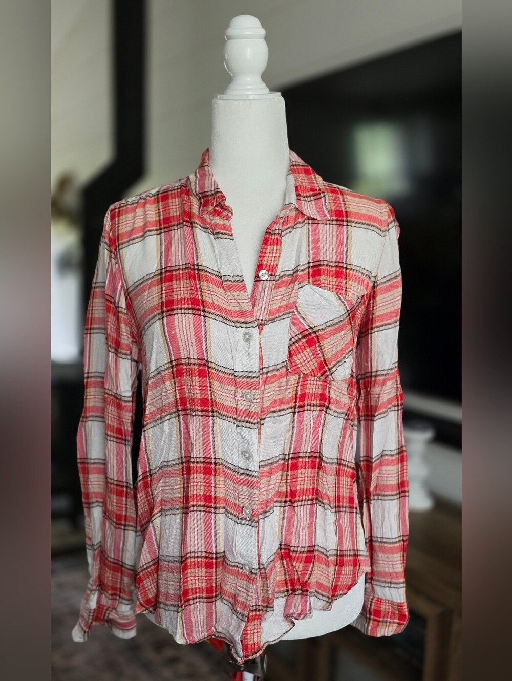 Lucky Brand Button Front Plaid Shirt